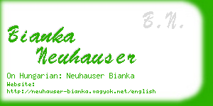 bianka neuhauser business card